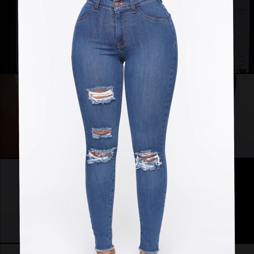 Fashion Nova Always Leaving Jeans- Medium Wash